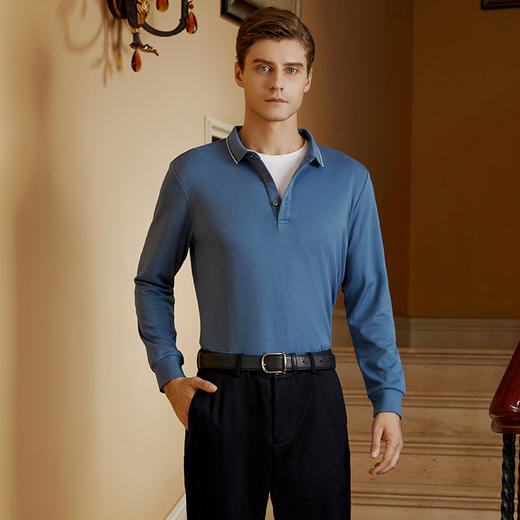 YvesFigarau伊夫·费嘉罗秋冬新款简约舒适保暖休闲长袖衬衫920966 商品图1