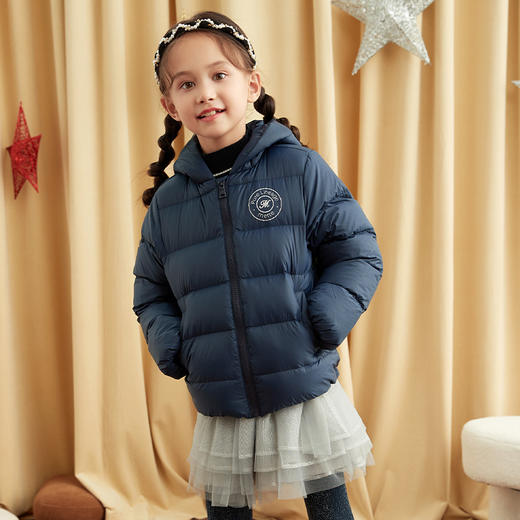 METTE儿童轻薄羽绒服2020冬新款中大童装90白鹅绒短款连帽小外套 商品图7