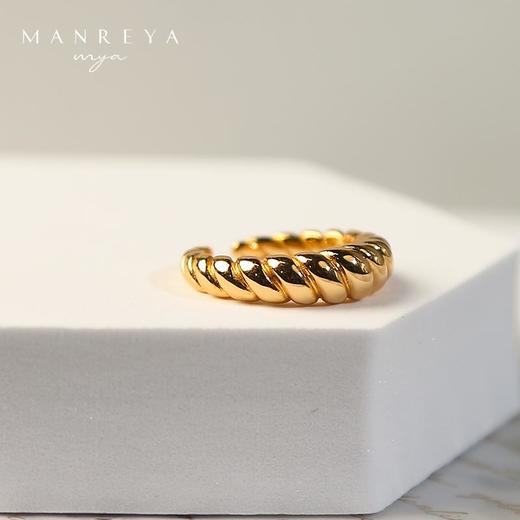 Manreya玛芮雅「巴黎香水」S925银镀金戒指几何设计质感优雅自由指环 商品图5