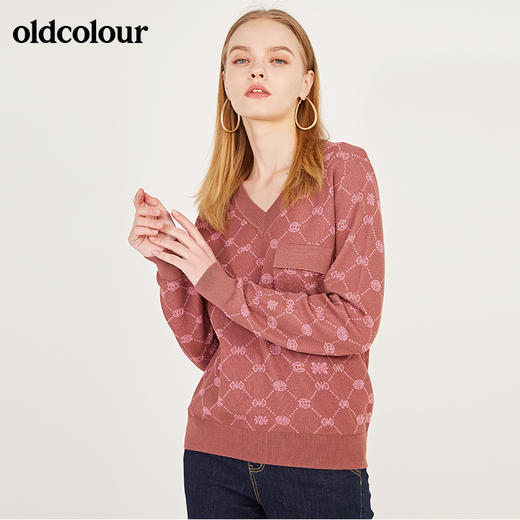 oldcolour秋季宽松百搭毛针织衫女N11052107 商品图4