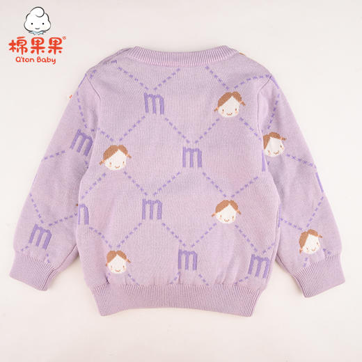 棉果果冬季女童提花套头毛衣M422160521690 商品图1