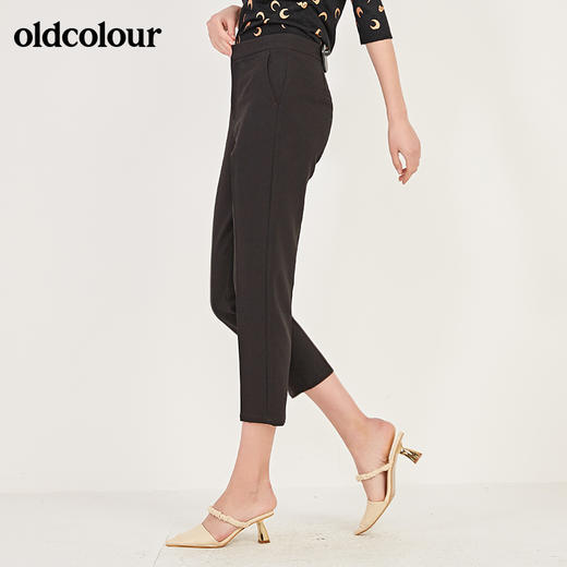 oldcolour春季简约修身显瘦气质百搭休闲九分小西裤女N12073235 商品图3