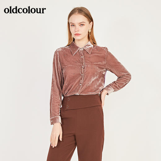 oldcolour春秋季修身百搭长袖衬衫女N11013123 商品图2