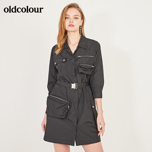 oldcolour早秋时尚百搭长袖连衣裙N12103204 商品图4