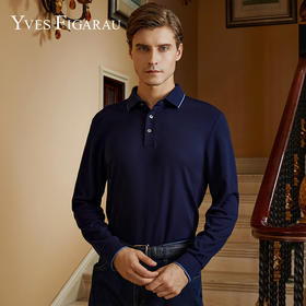 YvesFigarau伊夫·费嘉罗秋冬新款长袖T恤套头男士舒适休闲上衣920958