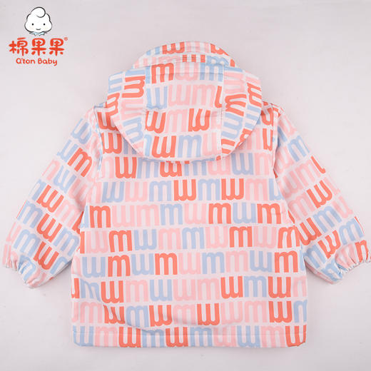 棉果果冬季女童印花摇粒绒挂里连帽外套M422101321695 商品图2