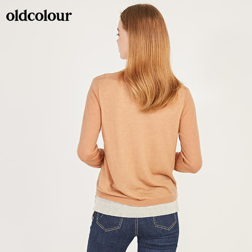 oldcolour秋季V领百搭毛织套头衫女N11052161 商品图1