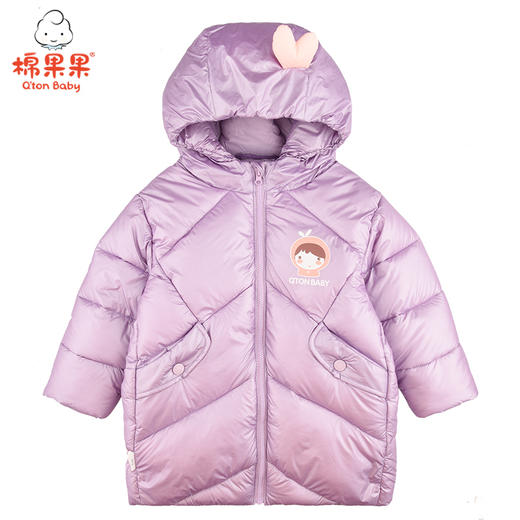 棉果果冬季女童茧型连帽羽绒服M422102921698 商品图1