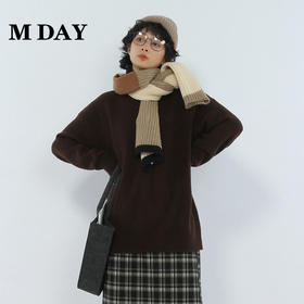秋季新款MDAY休闲时尚基础螺纹套头毛衣143961562
