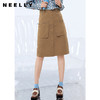 NEELLY纳俪商场同款单排扣大口袋设计半身裙女高腰中长裙秋季新款N21082E01158 商品缩略图0
