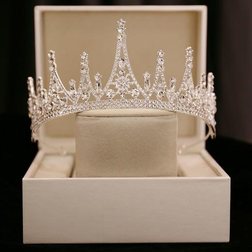 皇冠头饰过生日小公主学生成人礼超仙女圆形黑色18岁王冠新娘结婚 商品图6