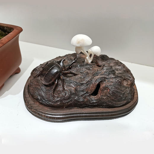 富甲一方(蘑菇)°小叶紫檀香炉 商品图0
