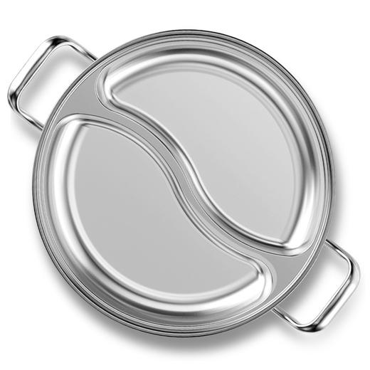 康巴赫第三代鸳鸯火锅 两用锅 一体成型 加厚复底火锅盆锅具 304不锈钢多功能汤锅涮锅电磁炉燃气灶明火通用 商品图12