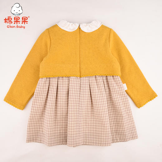 棉果果冬季女童假两件连衣裙M422700421692 商品图2