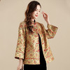 上海旗袍厂AYK-QF-210716宋锦盘龙复古外套女九分袖立领宽松唐装女2021秋季国风女装 商品缩略图3