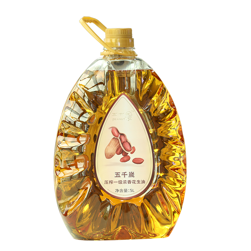 压榨一级浓香花生油5L
