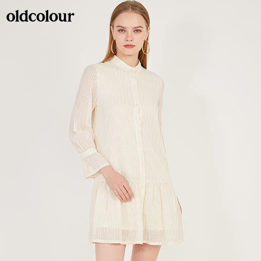oldcolour秋季气质百搭长袖连衣裙N11103175 商品图2