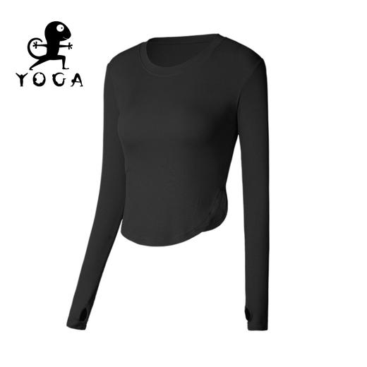 壁虎瑜伽【2109SY110】圆领高弹瑜伽长袖（有胸垫）【5天发货】 商品图10