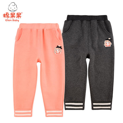 棉果果冬季女童南极绒运动长裤M422200421703 商品图1
