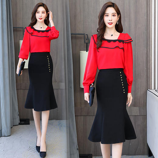 2021年秋季时尚气质减龄两件套套裙HR20258 商品图2