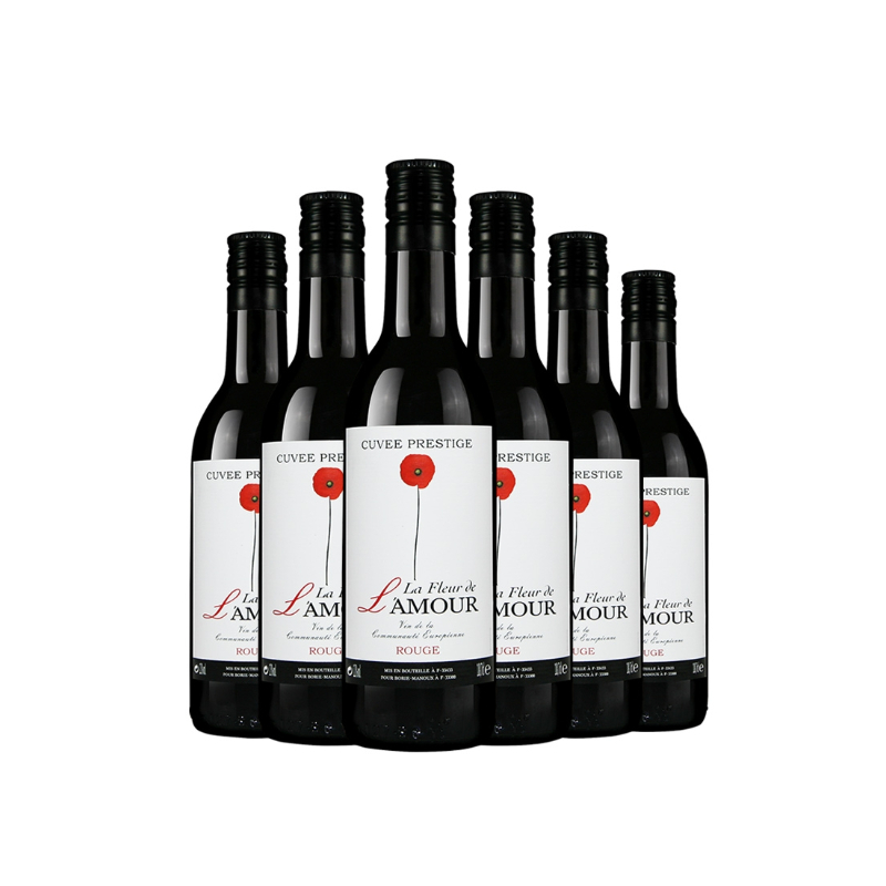 浪漫之花迷你红187ml小酒6只装