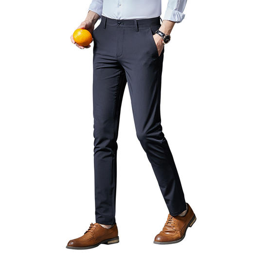 【服饰鞋包】秋季薄款休闲裤长裤男装修身直筒休闲西裤男士长裤子 商品图4