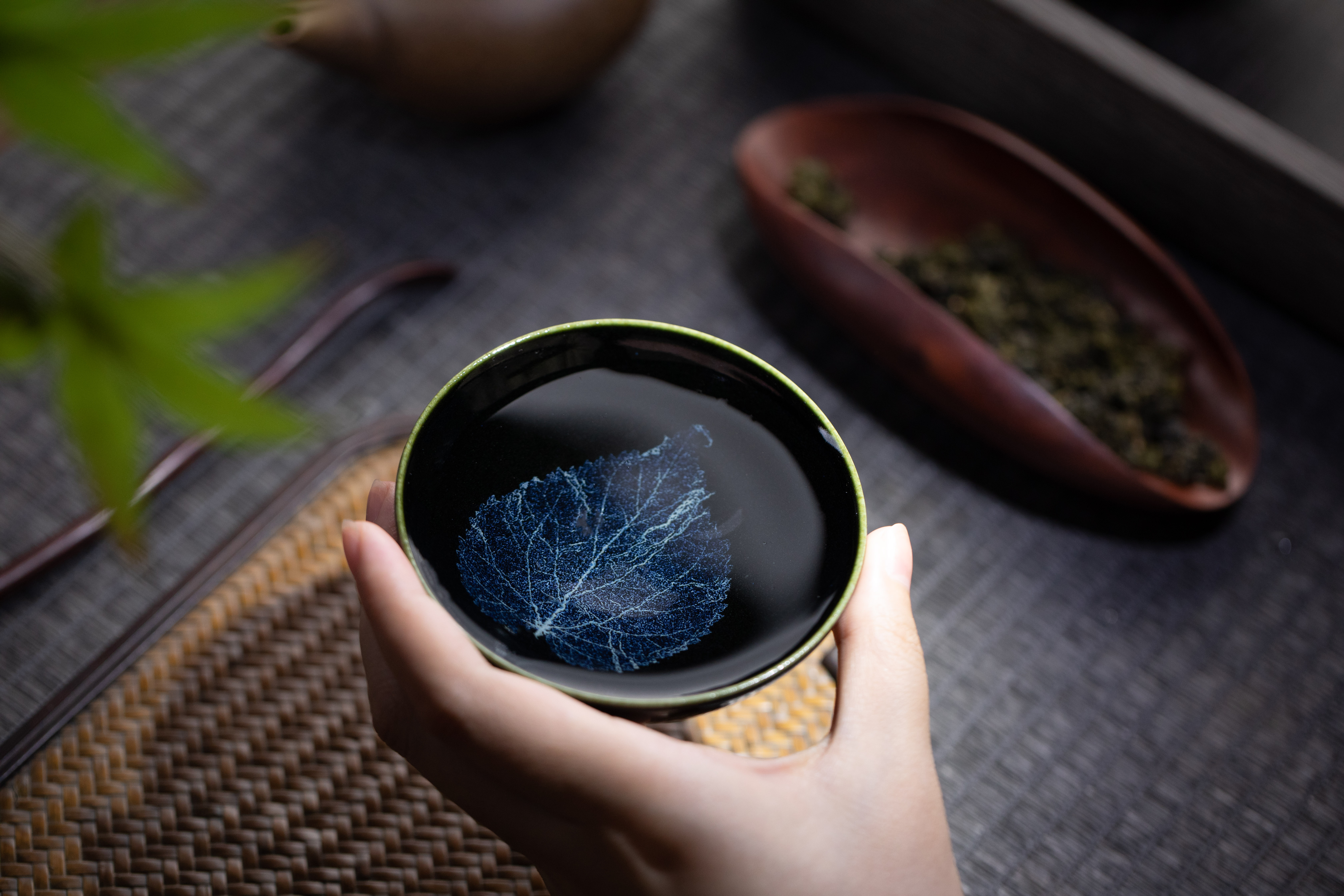 稀雀·茶事 | 文丘冰蓝木叶盏