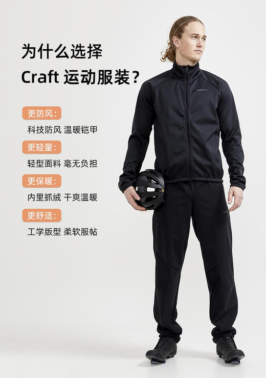 新款Craft Core SubZ骑行 跑步运动 防风防雨保暖加绒外套夹克 男 两色 商品图2