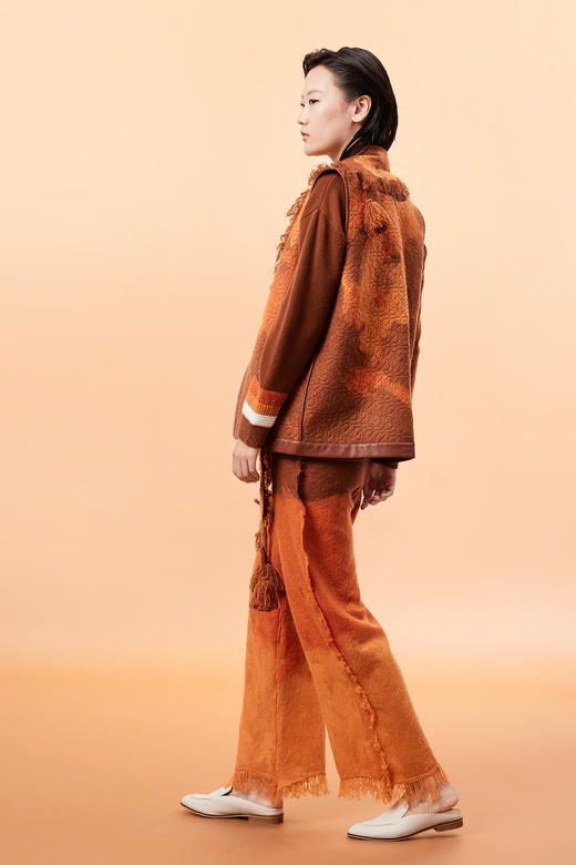  手工毛毡羊绒针织阔腿裤 SJF93K233N 商品图3