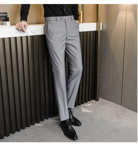 【服饰鞋包】男装大码西裤男士工作服正装商务修身西裤松紧腰长裤子男K103