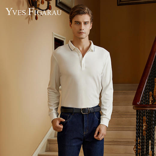 YvesFigarau伊夫·费嘉罗秋冬新款简约舒适保暖休闲长袖衬衫920967 商品图0