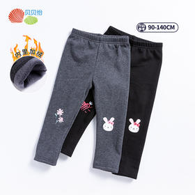 贝贝怡女童新款宝宝加绒保暖打底裤长裤裤子213K2246