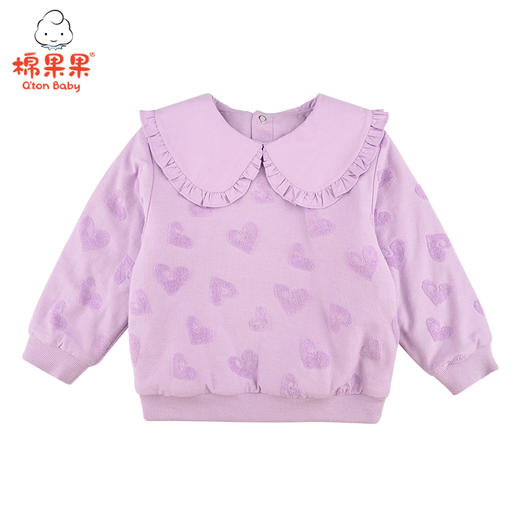棉果果冬季女童提花夹棉卫衣M422180821725 商品图1