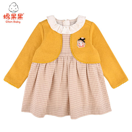 棉果果冬季女童假两件连衣裙M422700421692 商品图1