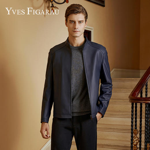 YvesFigarau伊夫·费嘉罗秋冬保暖绵羊皮革皮夹克923805 商品图0