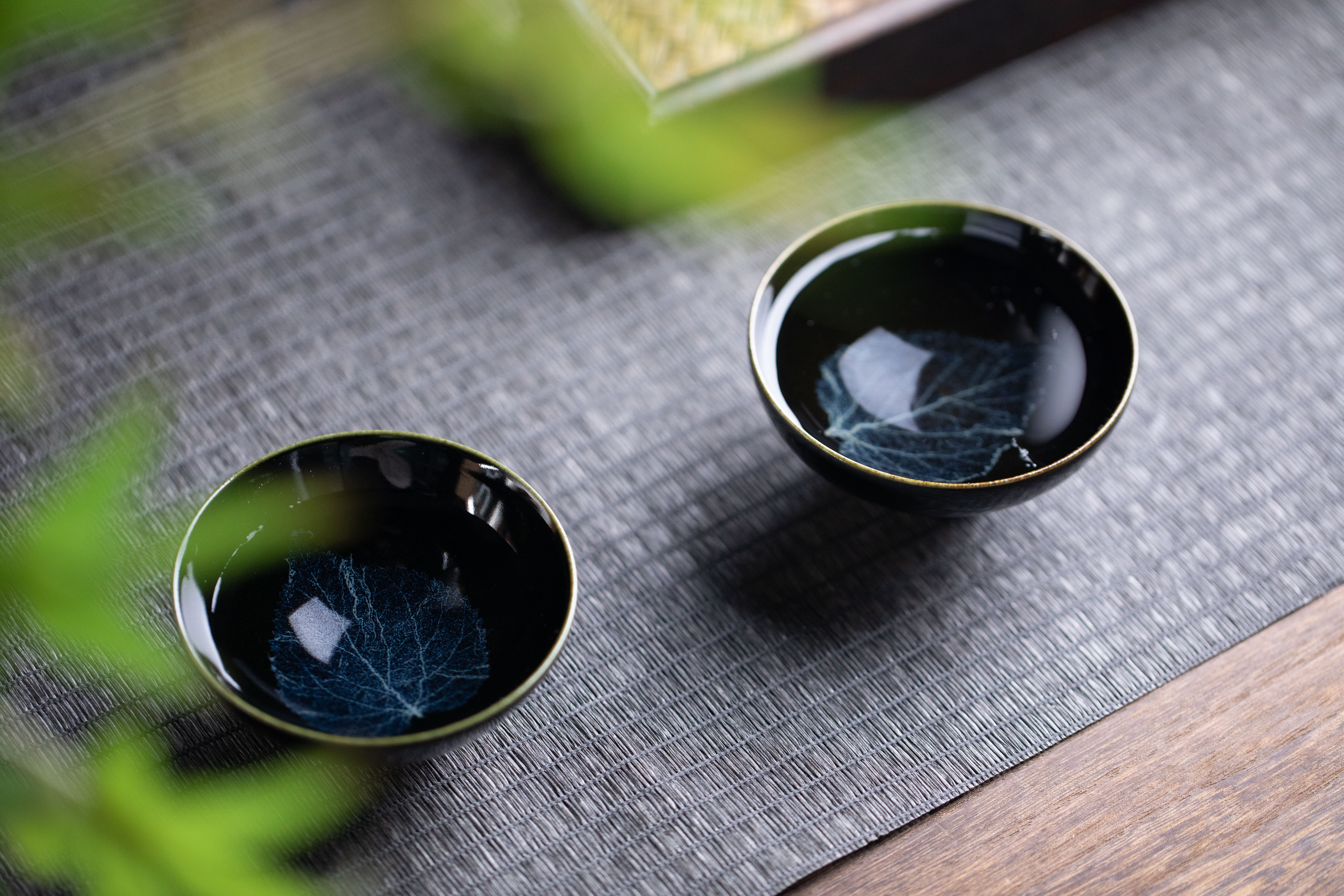 稀雀·茶事 | 文丘冰蓝木叶盏