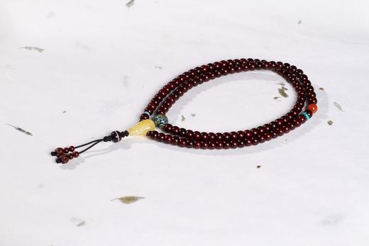 dq0100小叶紫檀+大漆6mmx8mmx108粒 商品图0