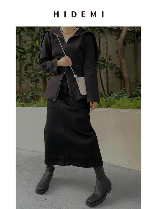 HIDEMI 弹力羊皮女鞋方头厚底踝靴短靴 商品图4