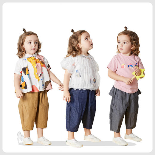 裁缝学苑TG105 洋气休闲裤儿童裤子纸样女童宽松牛仔裤打版样板图 商品图1