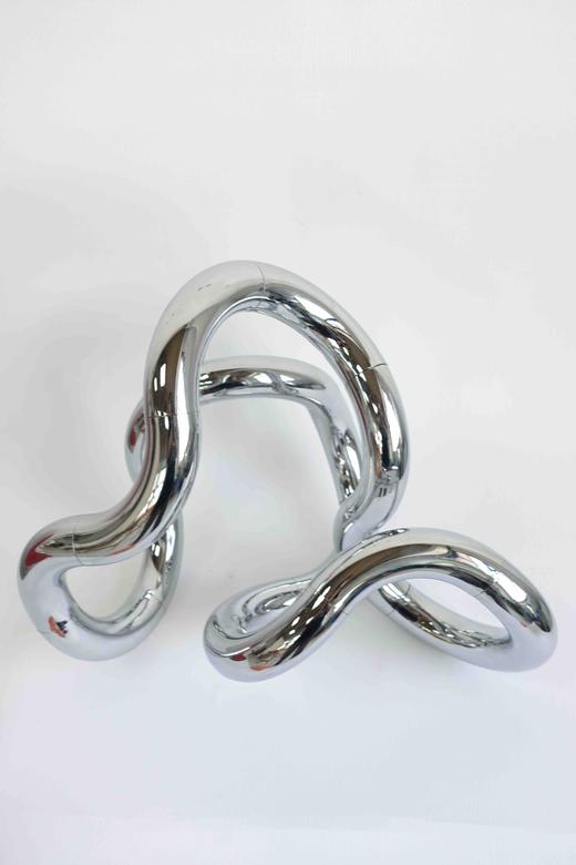 美国1980s中古原版Tangle Richard Zawitz 镜面银色博物馆雕塑最大size 商品图3