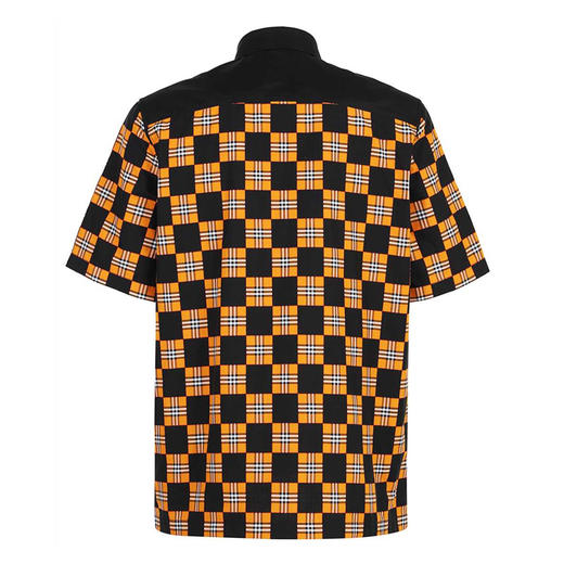 BURBERRY 巴宝莉 男士格纹印花棉质短袖衬衫 混色 8041545 A9198 商品图1