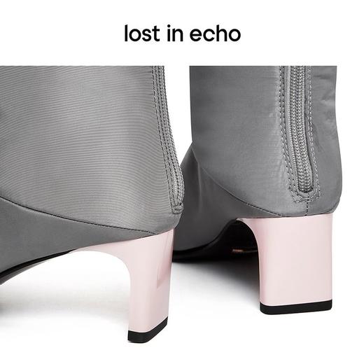 【下架】lost in echo设计师女鞋 提手装饰填充方头靴时装长靴 商品图1