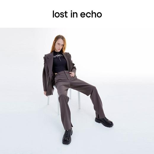 lost in echo设计师原创 U型绗棉防水拉链厚底单鞋乐福鞋 商品图3