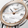 LONGINES/浪琴 博雅系列 精钢/200微米 18K包金玫瑰钻石 钻石时标 自动机械女士腕表 L4.309.5.88.7 商品缩略图1