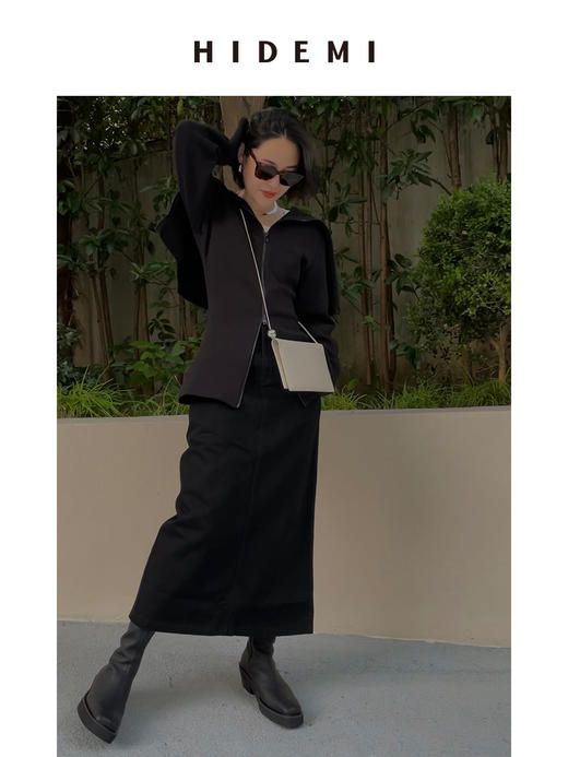 HIDEMI 弹力羊皮女鞋方头厚底踝靴短靴 商品图6