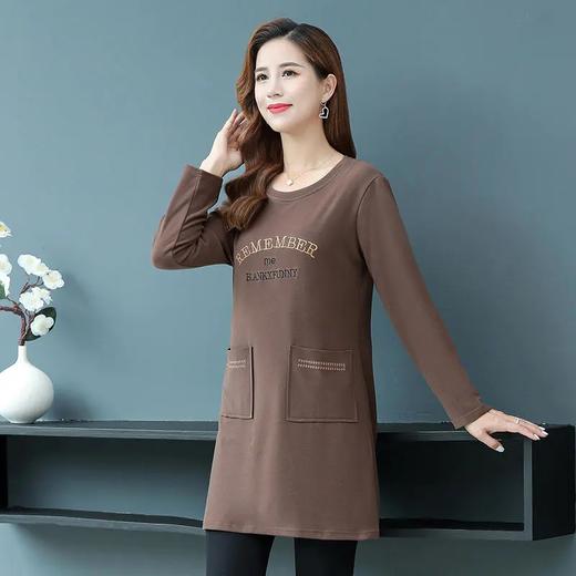 MQ-1099-625秋季新款宽松中长款刺绣卫衣裙 商品图3