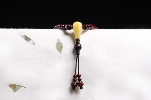 dq0100小叶紫檀+大漆6mmx8mmx108粒 商品图1