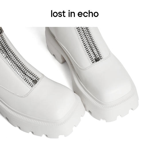 lost in echo 原创设计师品牌 方头前置双拉链短靴 商品图1