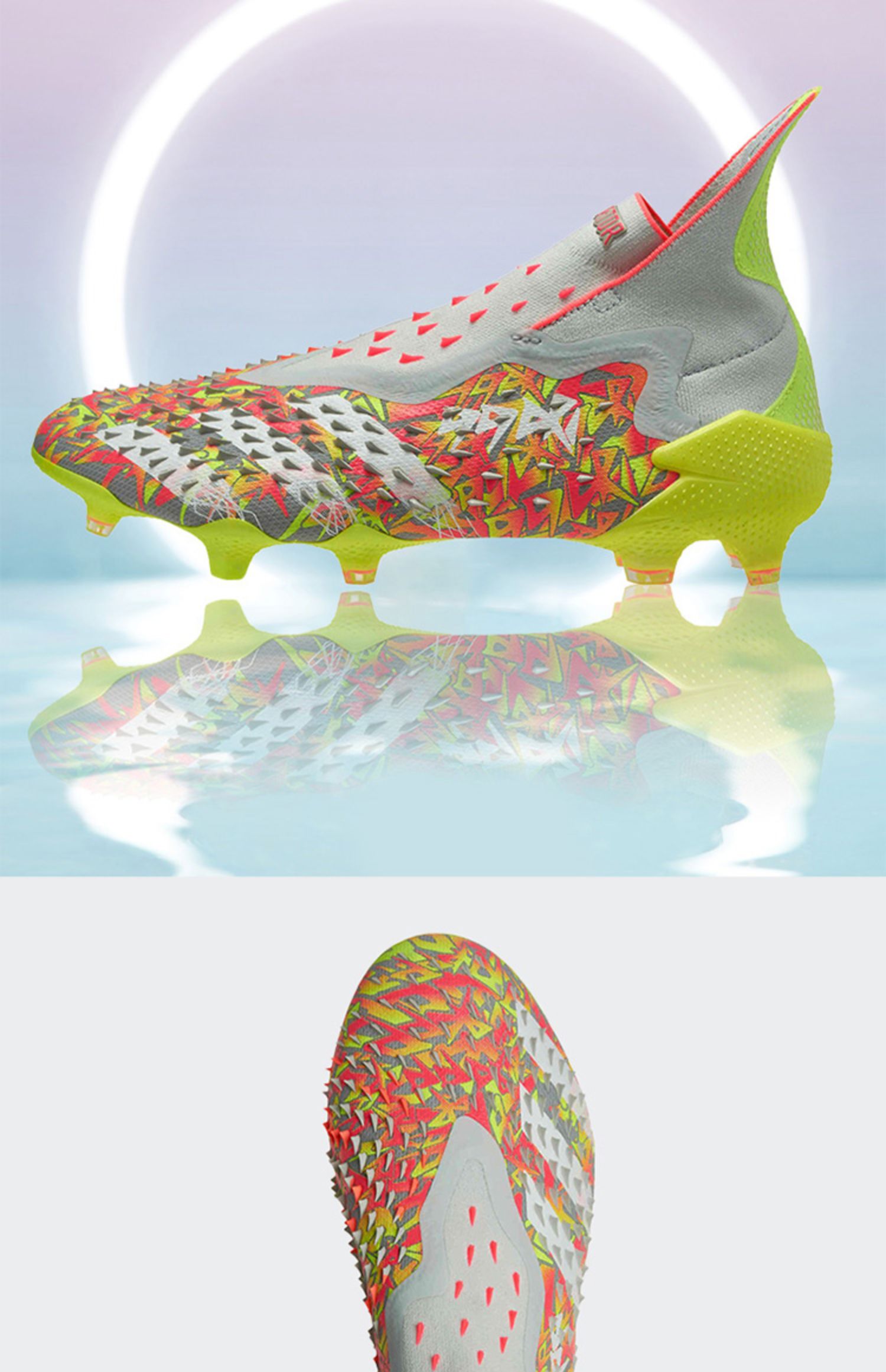 adidas阿迪达斯猎鹰2021秋季新品predator freak  fg长钉无鞋带足球鞋