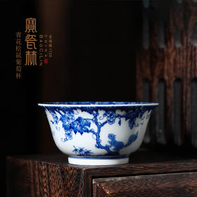 青花松鼠葡萄杯